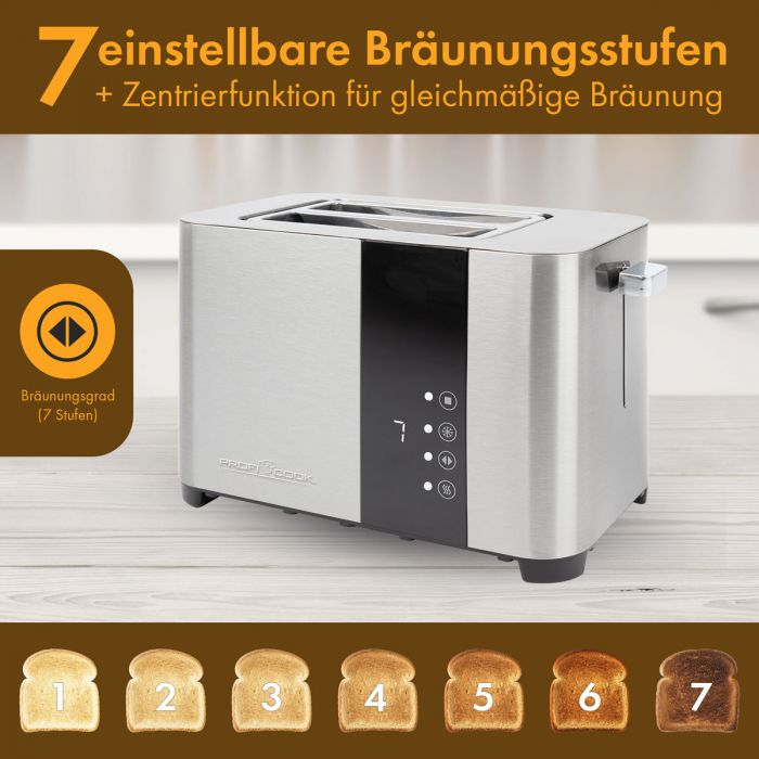 Proficook ProfiCook Toaster 1250 PC-TA Edelstahl